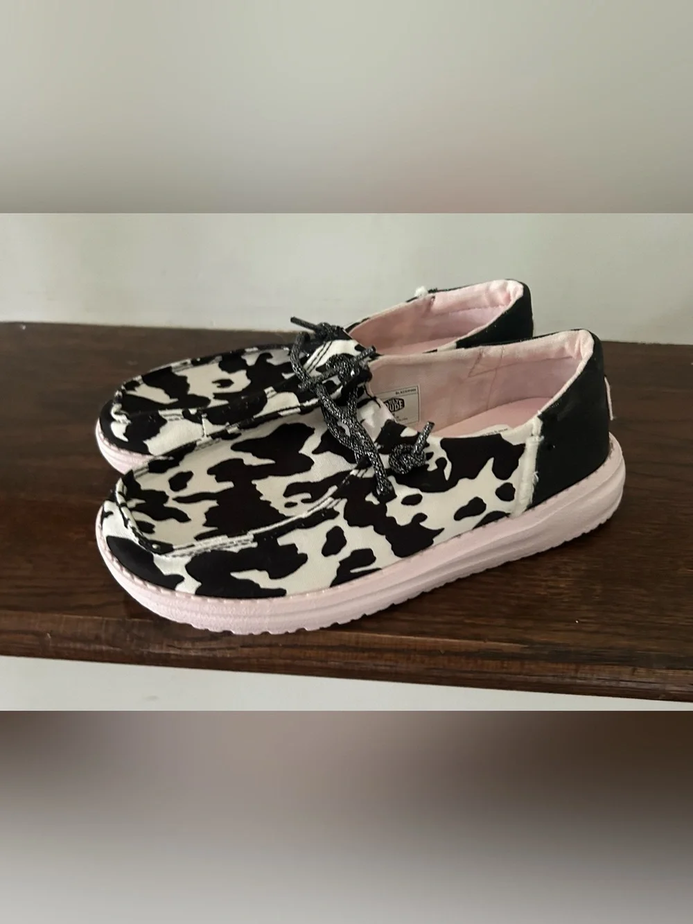 Hey Dude Kids' Black and White Shoes 2Y